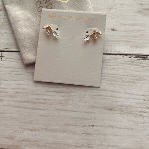 Kendra Scott Gold Earrings with Crystal Accents